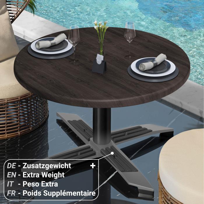 WTG | Werzalit Lounge Table | Ø:H 60 x 37 cm | Wenge / Black | Additional weight WTG | Werzalit Lounge Table | Ø:H 60 x 37 cm | Wenge / Black | Additional weight