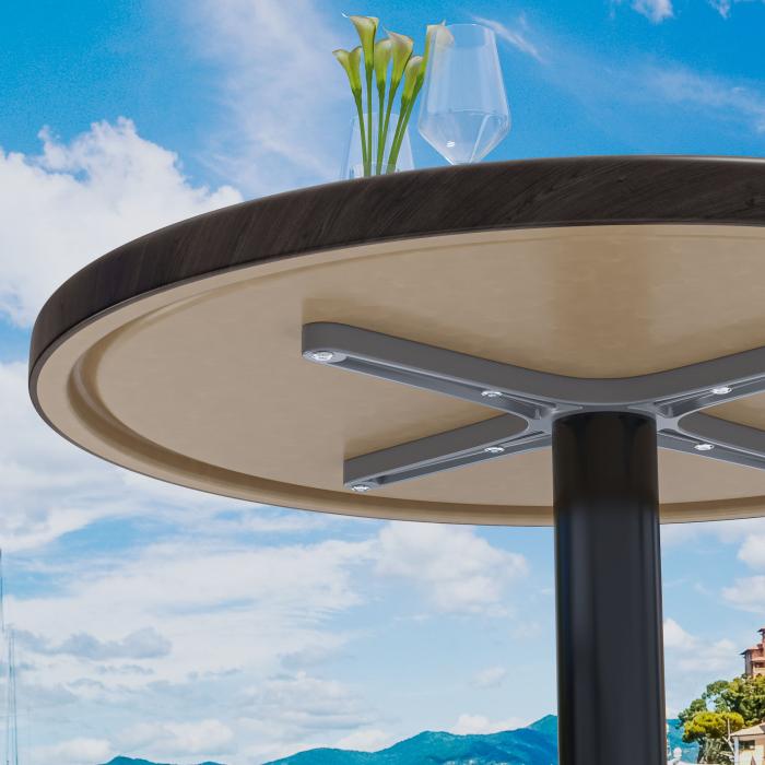 WTG | Werzalit Lounge Table | Ø:H 60 x 37 cm | Wenge / Black | Additional weight WTG | Werzalit Lounge Table | Ø:H 60 x 37 cm | Wenge / Black | Additional weight