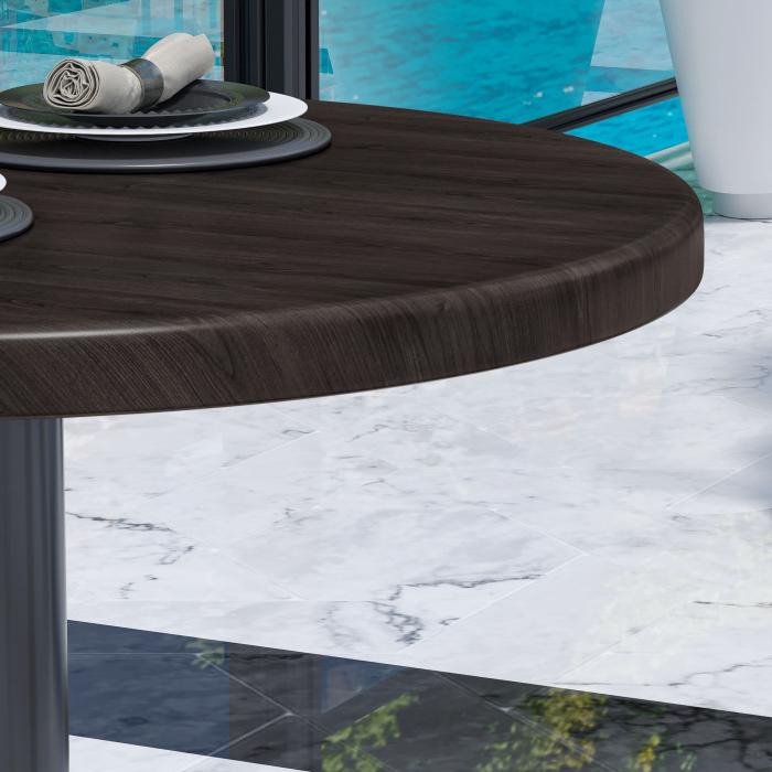 WTG | Werzalit Lounge Table | Ø:H 60 x 37 cm | Wenge / Black | Additional weight WTG | Werzalit Lounge Table | Ø:H 60 x 37 cm | Wenge / Black | Additional weight