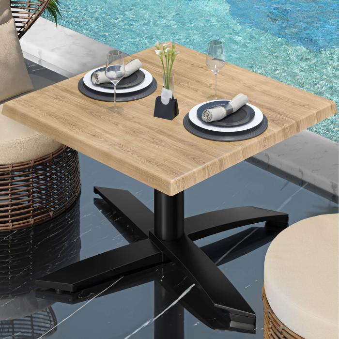 WTG | Werrzalit loungebord | B:D:H 60 x 60 x 37 cm | Eik / Svart | Ekstra vekt WTG | Werrzalit loungebord | B:D:H 60 x 60 x 37 cm | Eik / Svart | Ekstra vekt