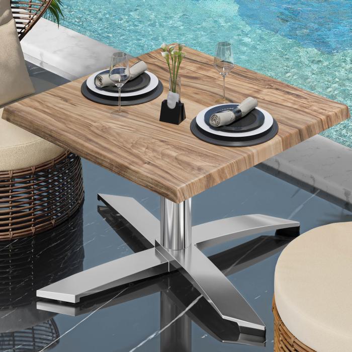 WTG | Werrzalit loungebord | B:D:H 60 x 60 x 37 cm | Sheesham / Aluminium | Ekstra vekt WTG | Werrzalit loungebord | B:D:H 60 x 60 x 37 cm | Sheesham / Aluminium | Ekstra vekt