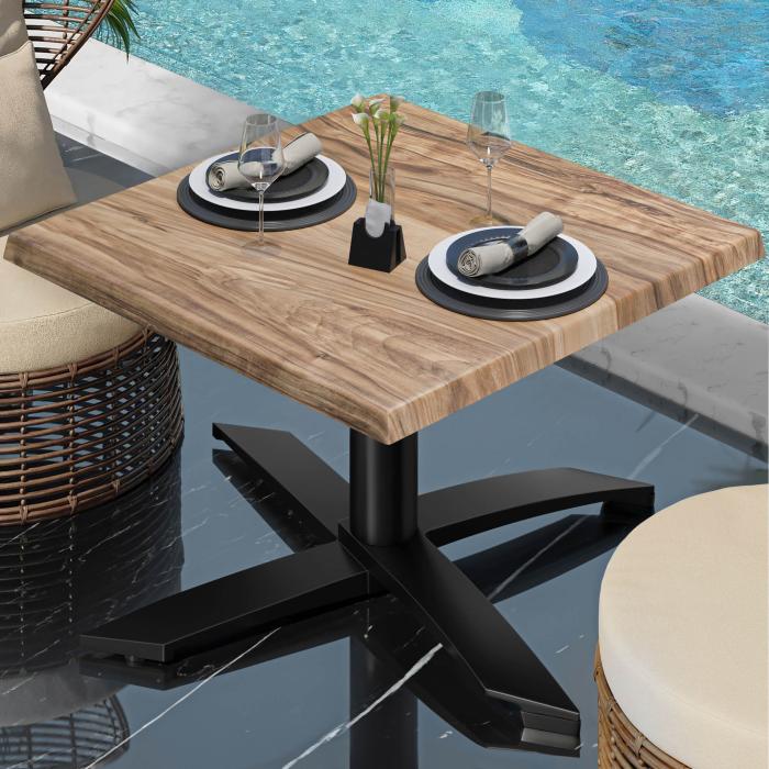 WTG | Werrzalit loungebord | B:D:H 60 x 60 x 37 cm | Sheesham / Svart | Sammenleggbar | Ekstra vekt WTG | Werrzalit loungebord | B:D:H 60 x 60 x 37 cm | Sheesham / Svart | Sammenleggbar | Ekstra vekt