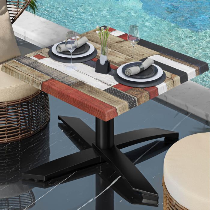 WTG | Werrzalit loungebord | B:D:H 60 x 60 x 37 cm | Vintage-farget / Svart | Ekstra vekt WTG | Werrzalit loungebord | B:D:H 60 x 60 x 37 cm | Vintage-farget / Svart | Ekstra vekt