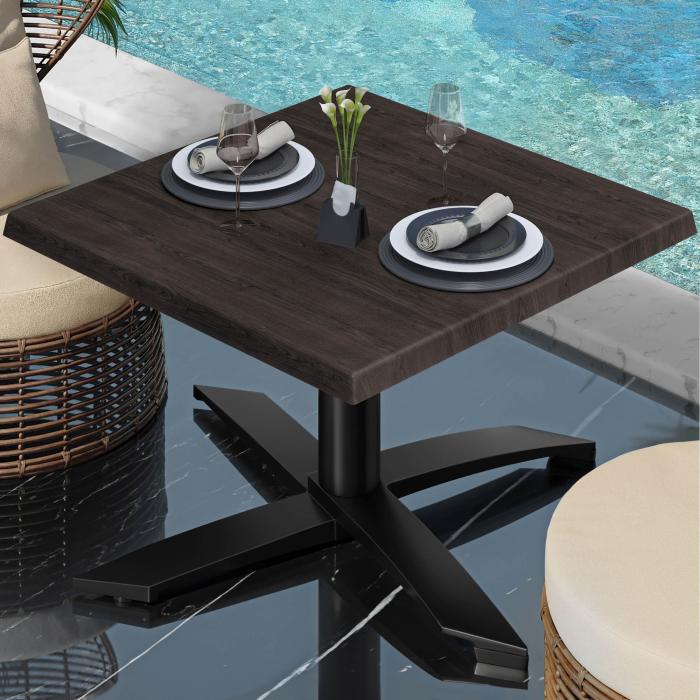 WTG | Werrzalit loungebord | B:D:H 60 x 60 x 37 cm | Wenge / Svart | Sammenleggbar | Ekstra vekt WTG | Werrzalit loungebord | B:D:H 60 x 60 x 37 cm | Wenge / Svart | Sammenleggbar | Ekstra vekt