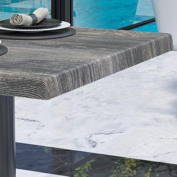 WTG | Werrzalit loungebord | B:D:H 60 x 60 x 37 cm | Rustikk furu / Svart | Sammenleggbar | Ekstra vekt WTG | Werrzalit loungebord | B:D:H 60 x 60 x 37 cm | Rustikk furu / Svart | Sammenleggbar | Ekstra vekt