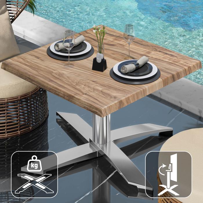WTG | Werrzalit loungebord | B:D:H  60 x 60 x 37 cm | Sheesham / Aluminium | Sammenleggbar | Ekstra vekt