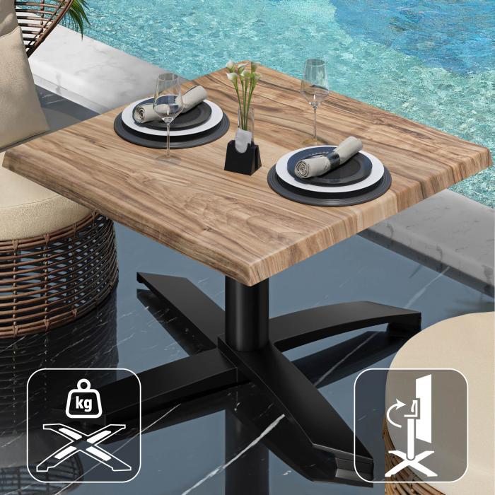 WTG | Werrzalit loungebord | B:D:H 60 x 60 x 37 cm | Sheesham / Svart | Sammenleggbar | Ekstra vekt WTG | Werrzalit loungebord | B:D:H 60 x 60 x 37 cm | Sheesham / Svart | Sammenleggbar | Ekstra vekt