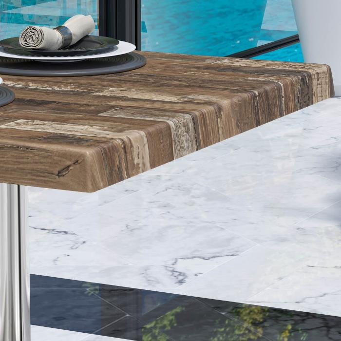 WTG | Werzalit Lounge Table | B: T: H: 60 x 60 x 37 cm | Vintage Old / Aluminium | Foldable | Additional weight WTG | Werzalit Lounge Table | B: T: H: 60 x 60 x 37 cm | Vintage Old / Aluminium | Foldable | Additional weight