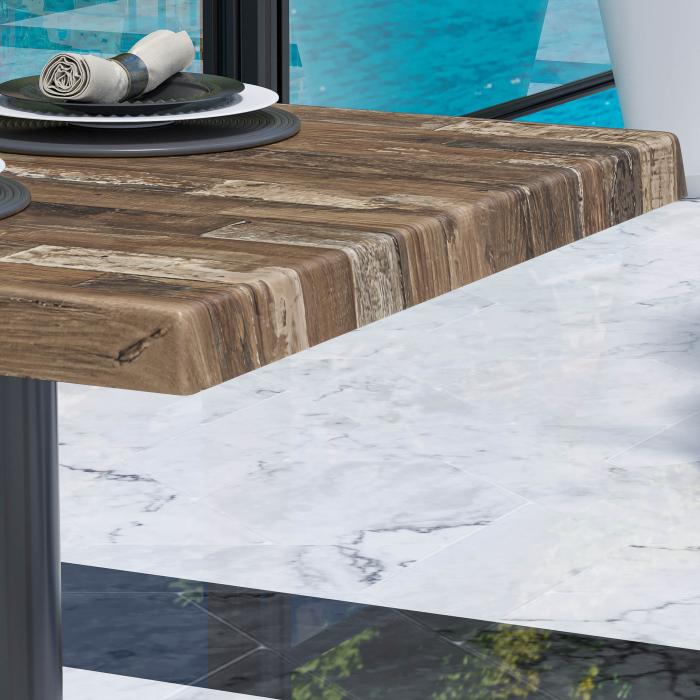 WTG | Werzalit Lounge Table | B: T: H: 60 x 60 x 37 cm | Vintage Old / Black | Foldable | Additional weight WTG | Werzalit Lounge Table | B: T: H: 60 x 60 x 37 cm | Vintage Old / Black | Foldable | Additional weight