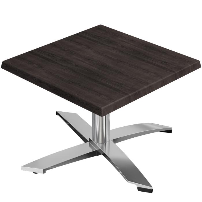 WTG | Werrzalit loungebord | B:D:H 60 x 60 x 37 cm | Wenge / Aluminium | Sammenleggbar | Ekstra vekt WTG | Werrzalit loungebord | B:D:H 60 x 60 x 37 cm | Wenge / Aluminium | Sammenleggbar | Ekstra vekt