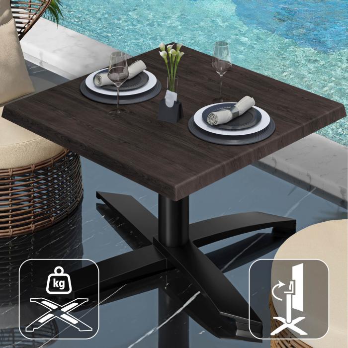 WTG | Werrzalit loungebord | B:D:H 60 x 60 x 37 cm | Wenge / Svart | Sammenleggbar | Ekstra vekt WTG | Werrzalit loungebord | B:D:H 60 x 60 x 37 cm | Wenge / Svart | Sammenleggbar | Ekstra vekt