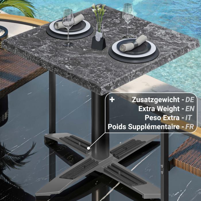 WTG | 31257 | B: D: H: 70 x 70 x 75,5 cm | Steiner / Svart | Torget | Sammenleggbar + tilleggsvekt WTG | 31257 | B: D: H: 70 x 70 x 75,5 cm | Steiner / Svart | Torget | Sammenleggbar + tilleggsvekt