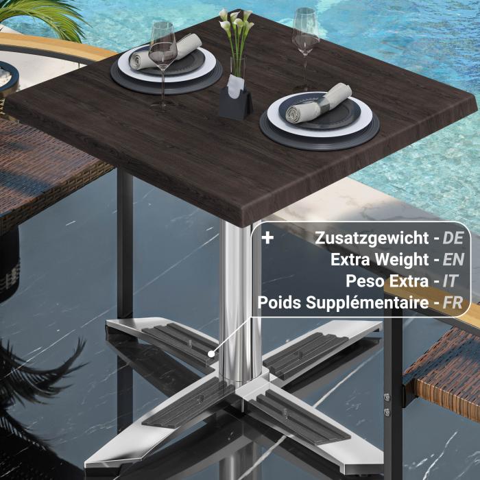 WTG | 31257 | B:D:H 70 x 70 x 75,5 cm | Wenge / Aluminium | Fyrkant | Hopfällbar + extra vikt WTG | 31257 | B:D:H 70 x 70 x 75,5 cm | Wenge / Aluminium | Fyrkant | Hopfällbar + extra vikt