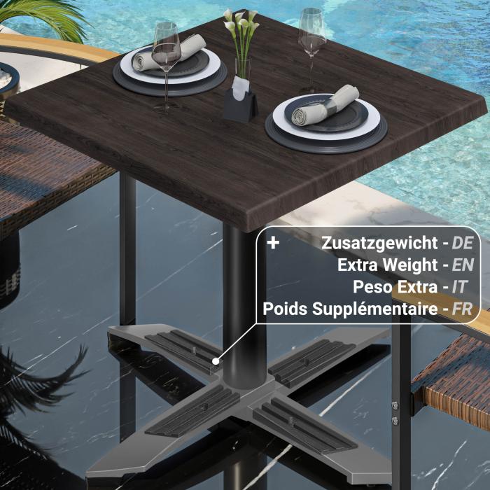 WTG | 31257 | B:D:H 70 x 70 x 75,5 cm | Wenge / Svart | Fyrkant | Hopfällbar + extra vikt WTG | 31257 | B:D:H 70 x 70 x 75,5 cm | Wenge / Svart | Fyrkant | Hopfällbar + extra vikt
