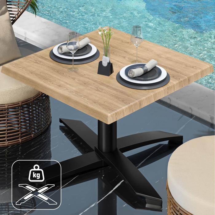 WTG | Werrzalit loungebord | B:D:H 60 x 60 x 37 cm | Eik / Svart | Ekstra vekt WTG | Werrzalit loungebord | B:D:H 60 x 60 x 37 cm | Eik / Svart | Ekstra vekt