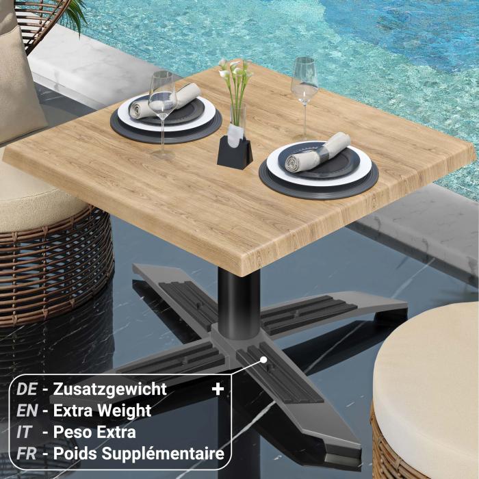WTG | Werrzalit loungebord | B:D:H 60 x 60 x 37 cm | Eik / Svart | Ekstra vekt WTG | Werrzalit loungebord | B:D:H 60 x 60 x 37 cm | Eik / Svart | Ekstra vekt