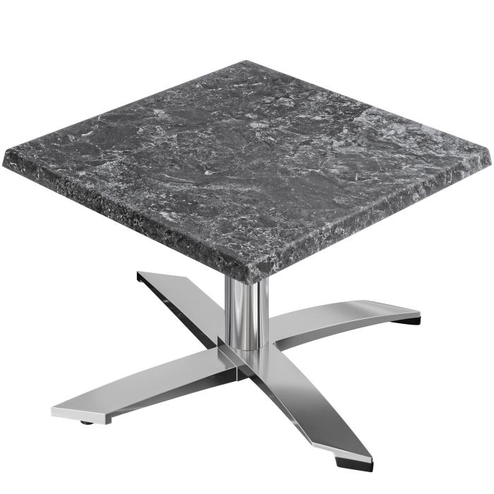 WTG | Werrzalit loungebord | B:D:H 60 x 60 x 37 cm | Stein / Aluminium | Ekstra vekt WTG | Werrzalit loungebord | B:D:H 60 x 60 x 37 cm | Stein / Aluminium | Ekstra vekt