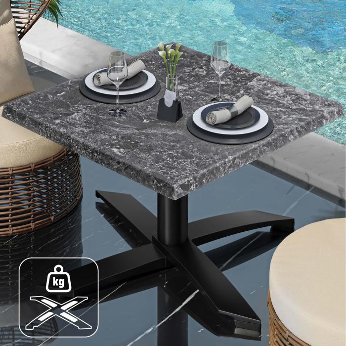 WTG | Werrzalit loungebord | B:D:H 60 x 60 x 37 cm | Stein / Svart | Ekstra vekt WTG | Werrzalit loungebord | B:D:H 60 x 60 x 37 cm | Stein / Svart | Ekstra vekt