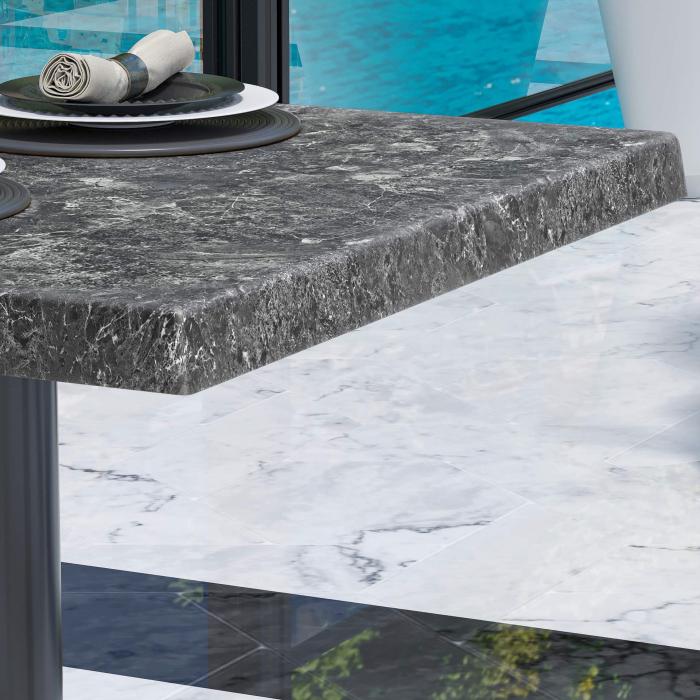 WTG | Werrzalit loungebord | B:D:H 60 x 60 x 37 cm | Stein / Svart | Ekstra vekt WTG | Werrzalit loungebord | B:D:H 60 x 60 x 37 cm | Stein / Svart | Ekstra vekt