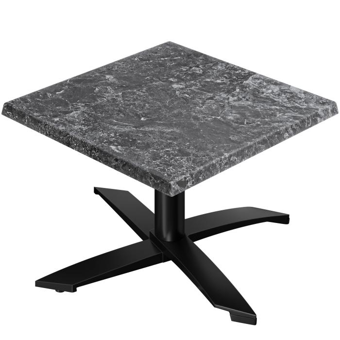 WTG | Werrzalit loungebord | B:D:H 60 x 60 x 37 cm | Stein / Svart | Ekstra vekt WTG | Werrzalit loungebord | B:D:H 60 x 60 x 37 cm | Stein / Svart | Ekstra vekt