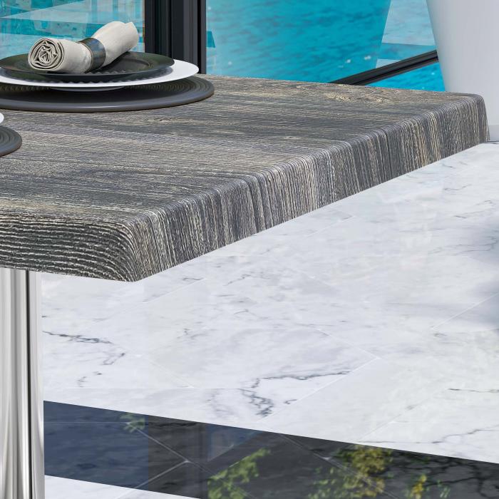 WTG | Werrzalit loungebord | B:D:H 60 x 60 x 37 cm | Rustikk furu / Aluminium | Ekstra vekt WTG | Werrzalit loungebord | B:D:H 60 x 60 x 37 cm | Rustikk furu / Aluminium | Ekstra vekt