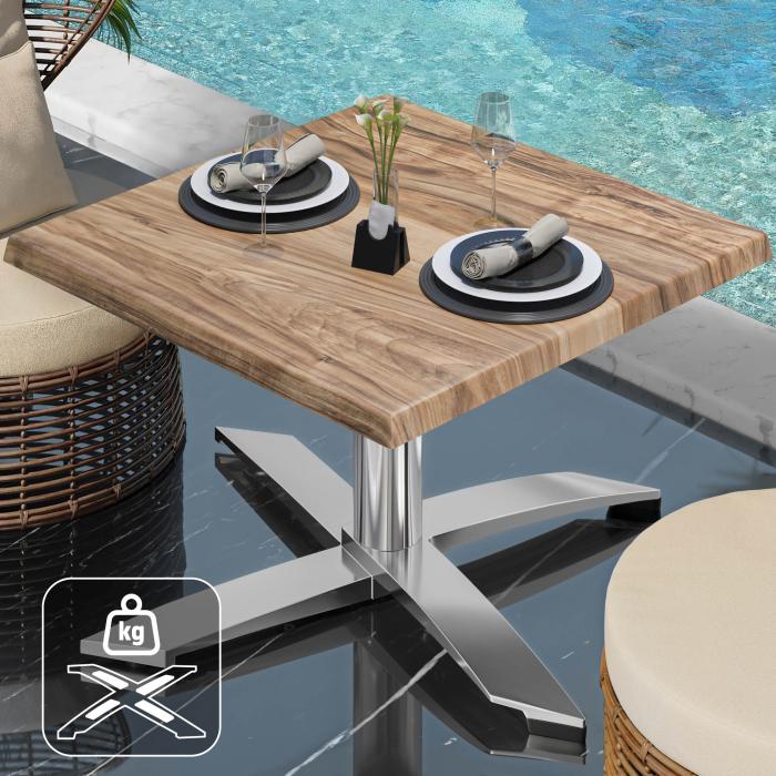 WTG | Werrzalit loungebord | B:D:H 60 x 60 x 37 cm | Sheesham / Aluminium | Ekstra vekt WTG | Werrzalit loungebord | B:D:H 60 x 60 x 37 cm | Sheesham / Aluminium | Ekstra vekt