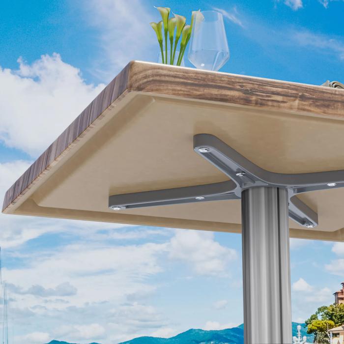 WTG | Werrzalit loungebord | B:D:H 60 x 60 x 37 cm | Sheesham / Aluminium | Ekstra vekt WTG | Werrzalit loungebord | B:D:H 60 x 60 x 37 cm | Sheesham / Aluminium | Ekstra vekt