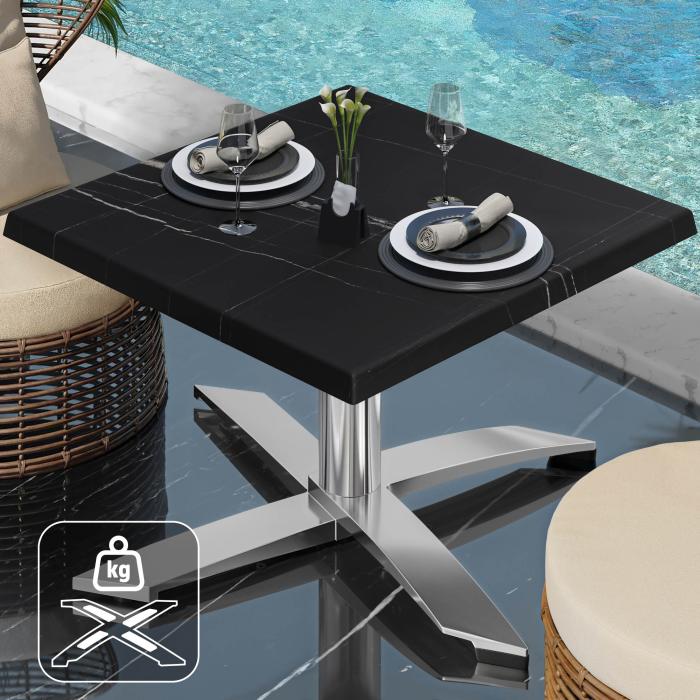 WTG | Werrzalit loungebord | B:D:H  60 x 60 x 37 cm | Svart marmor / Aluminium | Ekstra vekt