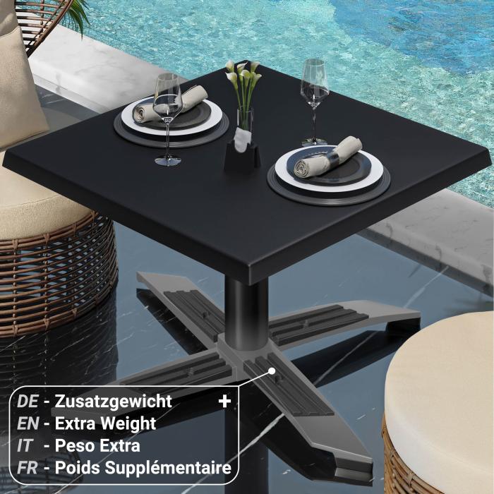 WTG | Werrzalit loungebord | B:D:H  60 x 60 x 37 cm | Svart / Svart | Ekstra vekt