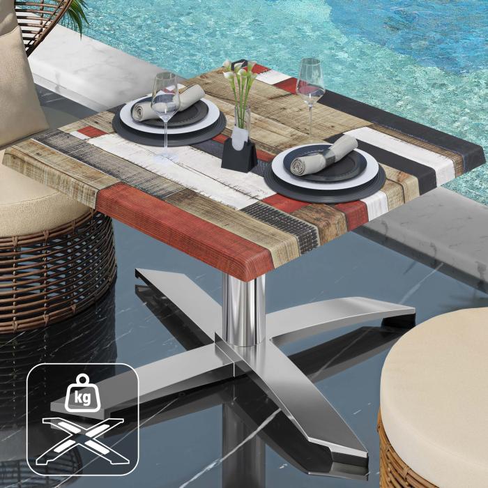 WTG | Werrzalit loungebord | B:D:H 60 x 60 x 37 cm | Vintage-farget / Aluminium | Ekstra vekt WTG | Werrzalit loungebord | B:D:H 60 x 60 x 37 cm | Vintage-farget / Aluminium | Ekstra vekt