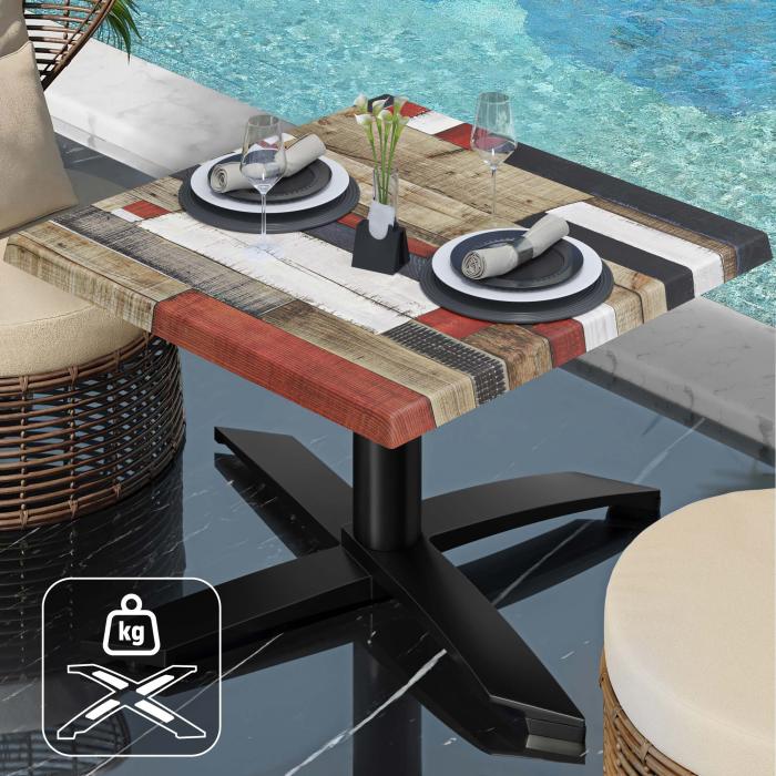 WTG | Werrzalit loungebord | B:D:H 60 x 60 x 37 cm | Vintage-farget / Svart | Ekstra vekt WTG | Werrzalit loungebord | B:D:H 60 x 60 x 37 cm | Vintage-farget / Svart | Ekstra vekt