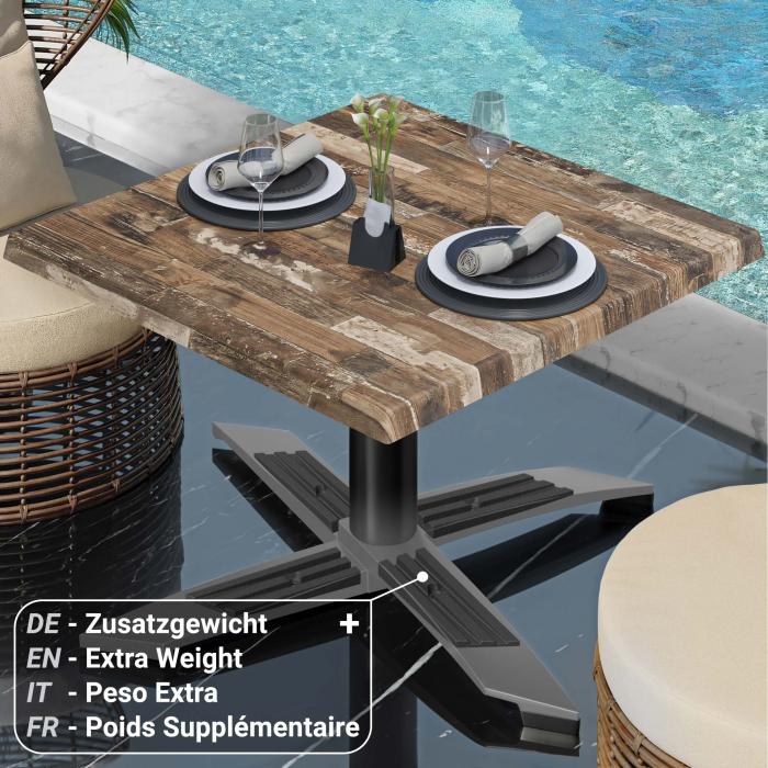WTG | Werrzalit loungebord | B:D:H  60 x 60 x 37 cm | Vintage Old / Svart | Ekstra vekt
