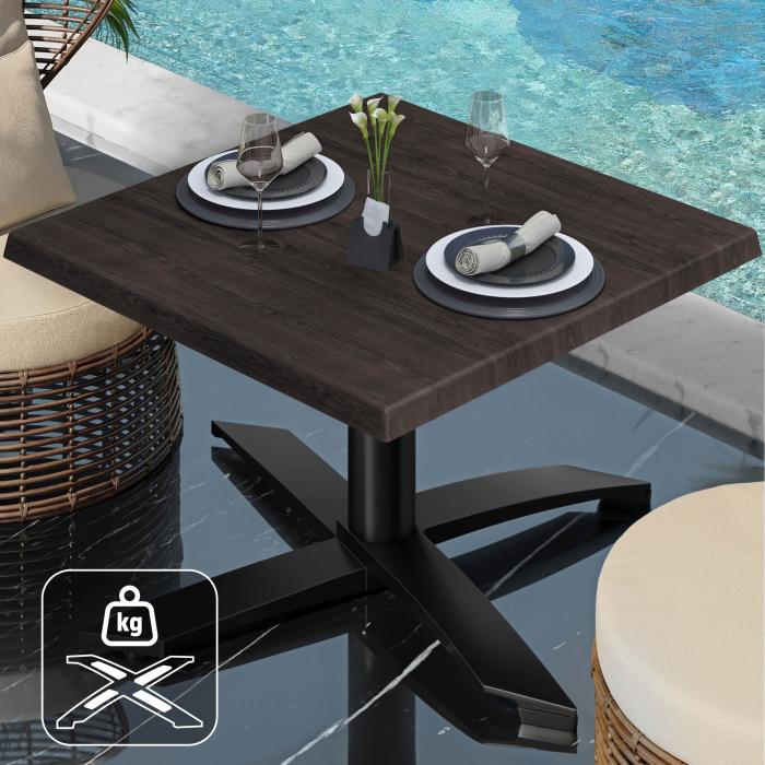 WTG | Table basse Werzalit | L:P:H 70 x 70 x 37 cm | Wengé / Noir | Poids supplémentaire WTG | Table basse Werzalit | L:P:H 70 x 70 x 37 cm | Wengé / Noir | Poids supplémentaire