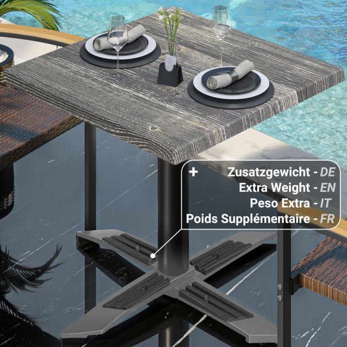 WTG | 31257 | B: D: H: 70 x 70 x 75,5 cm | Rustikk Furu/Sort | Torget | Ekstra vekt WTG | 31257 | B: D: H: 70 x 70 x 75,5 cm | Rustikk Furu/Sort | Torget | Ekstra vekt