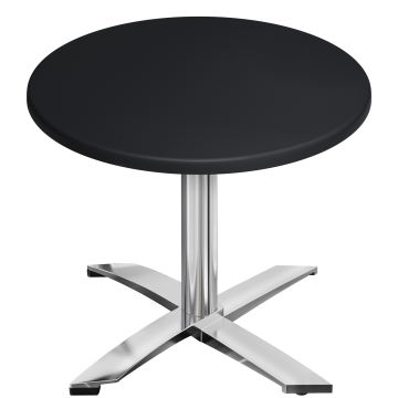 WTG | 31257 | Ø:Al 60 x 75,5 cm | Negro / Aluminio | Redondo | Plegable + peso adicional