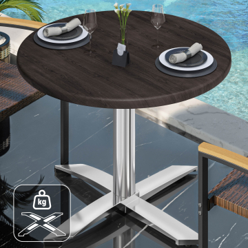 WTG | 31257 | Ø:Al 60 x 75,5 cm | Wengé / Aluminio | Redondo | Peso adicional