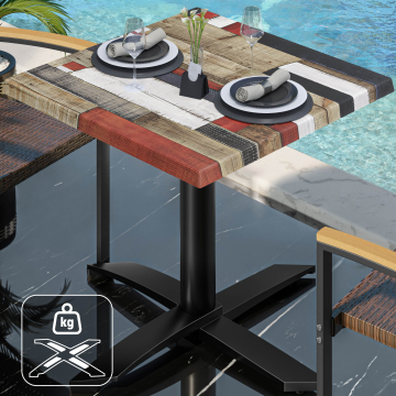 WTG | 31257 | An: Pr: Al: 60 x 60 x 75,5 cm | Color vintage / negro | Cuadrado | Peso adicional