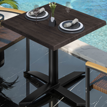 WTG | 31257 | B: D: H: 60 x 60 x 75,5 cm | Wenge / Sort | Firkantet