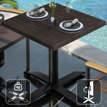 WTG | 31257 | B: D: H: 60 x 60 x 75,5 cm | Wenge / Svart | Torget | Sammenleggbar + tilleggsvekt