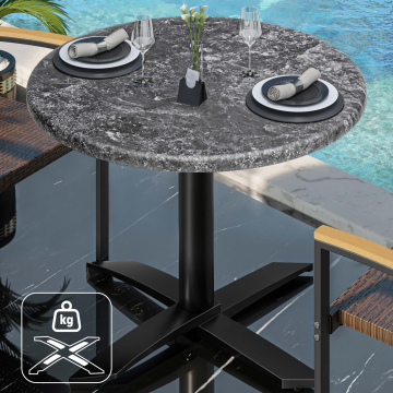 WTG | 31257 | Ø:H 60 x 75.5 cm | Rock / Black | Round | Additional weight