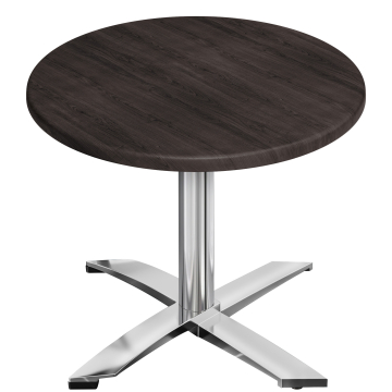 WTG | 31257 | Ø:H 60 x 75,5 cm | Wenge / aluminium | Rundt | Sammenleggbar + tilleggsvekt