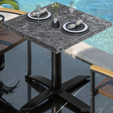 WTG | 31257 | W: D: H: 60 x 60 x 75.5 cm | Rock / Black | Square