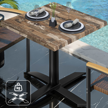 WTG | 31257 | W: D: H: 60 x 60 x 75.5 cm | Vintage Old / Black | Square | Additional weight