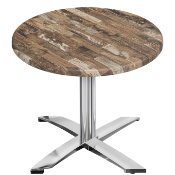 WTG | Bistro Lounge Table | Ø: H: 70 x 73 cm | Vintage Old / Aluminium | Składany | Dodatkowa waga