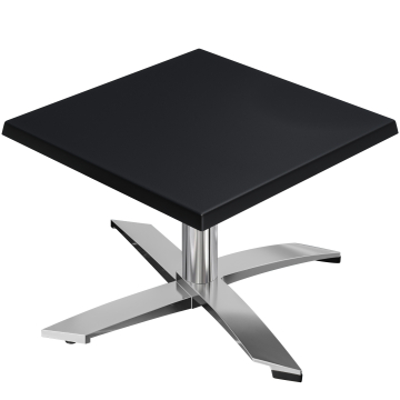 WTG | Werzalit Lounge Table | B: T: H:  60 x 60 x 37 cm | Black  / Aluminium | Additional weight