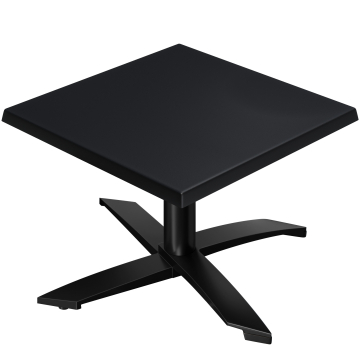 WTG | Werzalit Lounge Table | B: T: H:  60 x 60 x 37 cm | Black  / Black | Additional weight