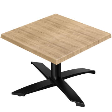WTG | Werzalit Lounge Table | B: T: H:  60 x 60 x 37 cm | Oak / Black | Additional weight