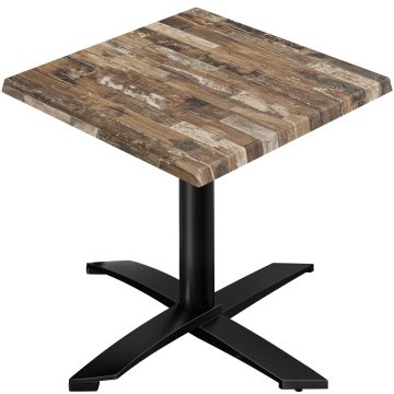WTG | 31257 | B: D: H: 70 x 70 x 75,5 cm | Vintage gammel / svart | Torget | Sammenleggbar + tilleggsvekt