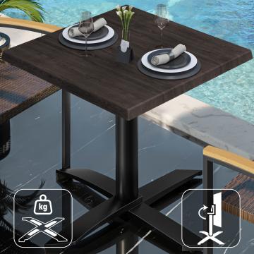 WTG | 31257 | B:D:H 70 x 70 x 75,5 cm | Wenge / Svart | Torget | Sammenleggbar + tilleggsvekt