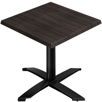 WTG | 31257 | B:D:H 70 x 70 x 75,5 cm | Wenge / Svart | Torget | Sammenleggbar + tilleggsvekt